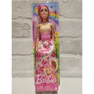 Mattel Barbie Royal Doll Pink & Blonde Hair, Butterfly-Print Skirt & Accessories
